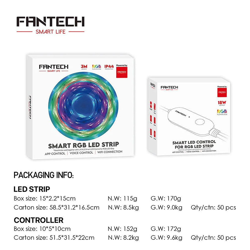 Fantech RGB LED STRIP SET SLS0203 + LA1ALS 6M Fantech RGB LED STRIP SET SLS0203 + LA1ALS 6M